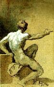 Theodore   Gericault academie d' homme oil painting reproduction